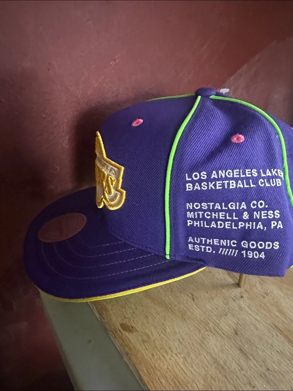 Los Angeles Lakers Y2K colorful snapback hat brand new purple nba basketball